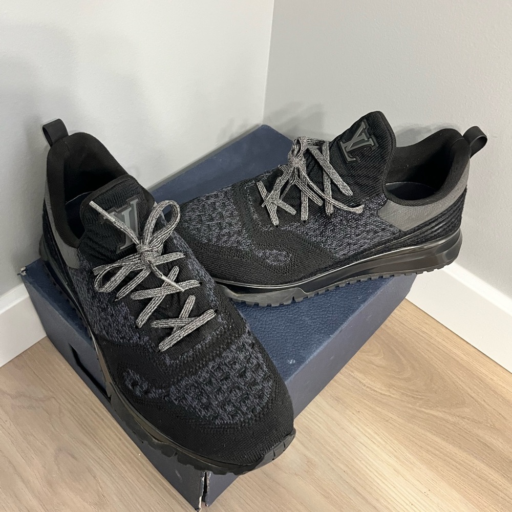 Louis Vuitton Black and Gray Sneakers